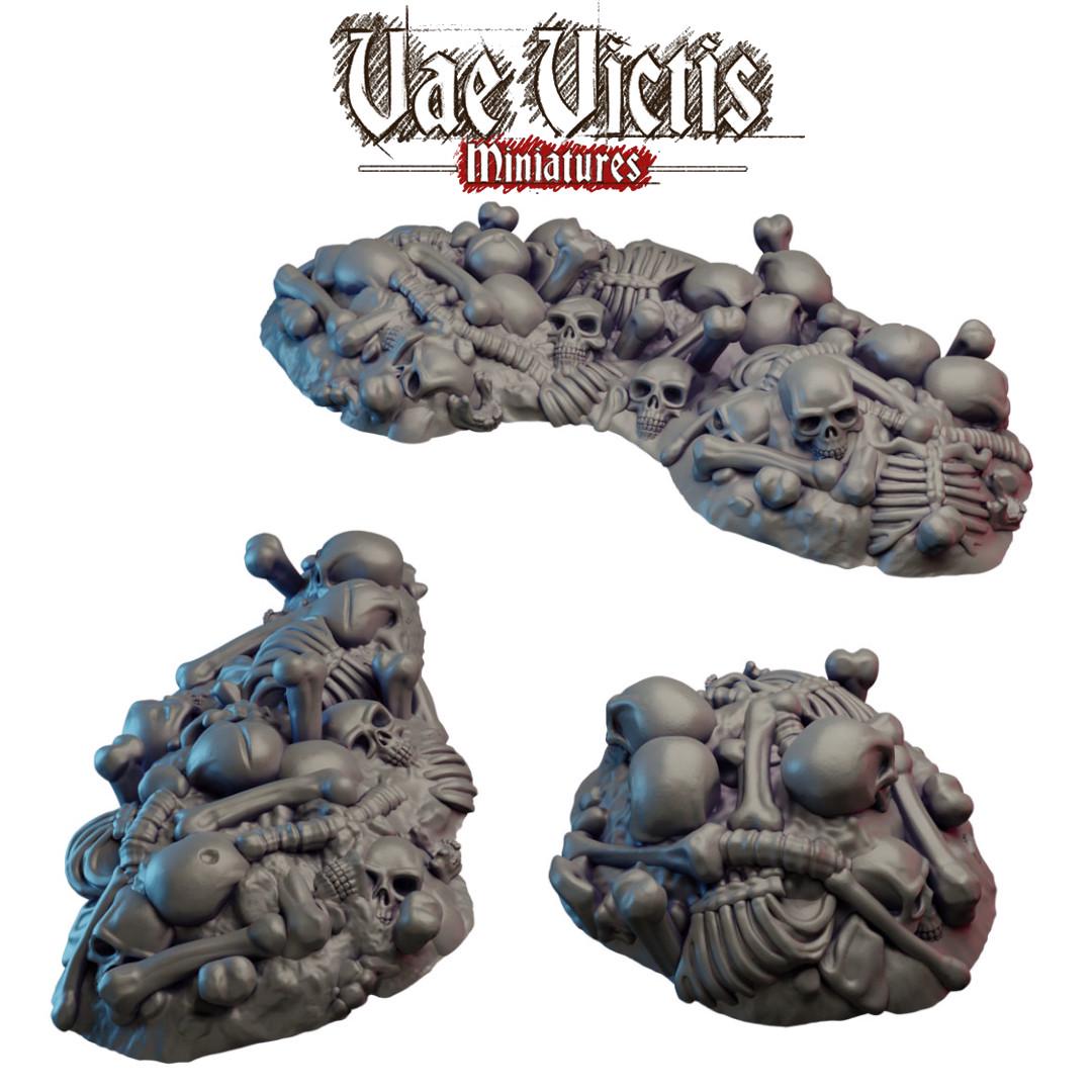 Bone Piles Miniatures Scatter Terrain - by Vae Victis Miniatures