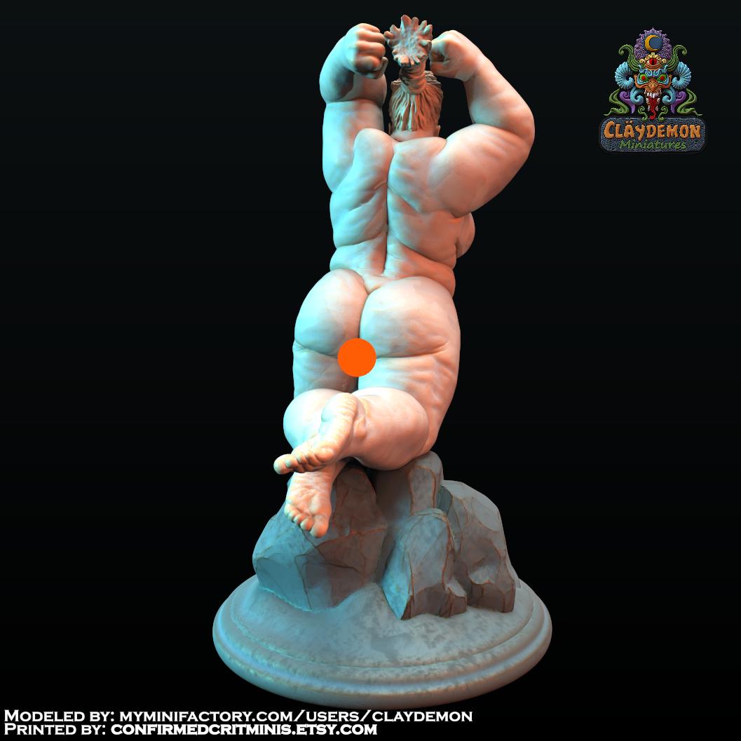 Wallbreaker Woman Miniature - by Claydemon Miniatures