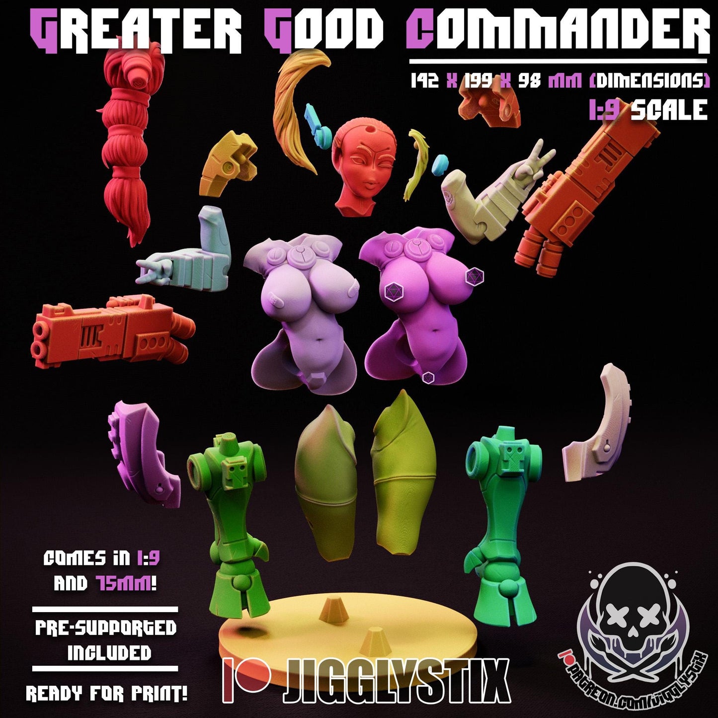 Greater Good Commander Miniature - by Jigglystix