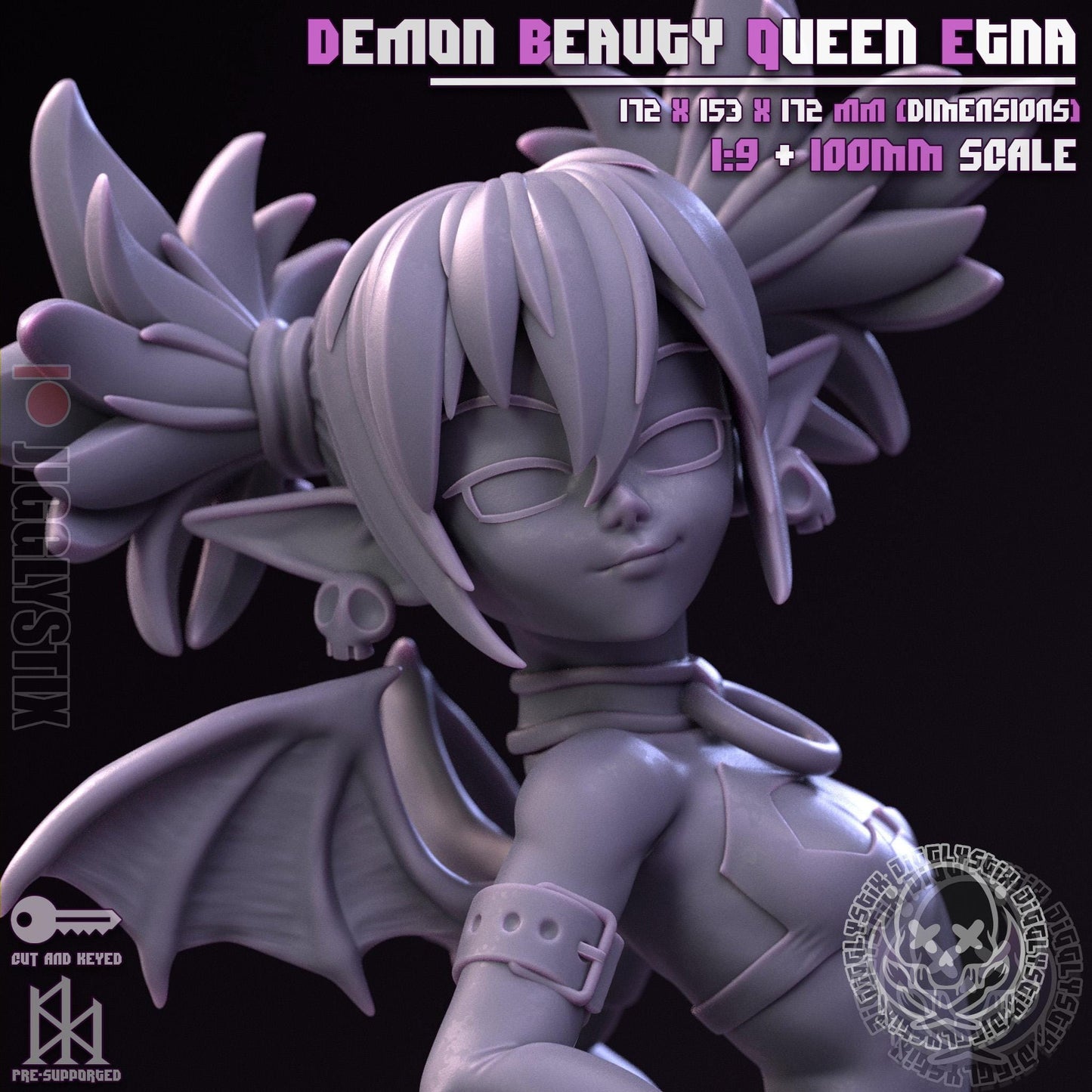 Demon Beauty Queen Etna Miniature - by Jigglystix