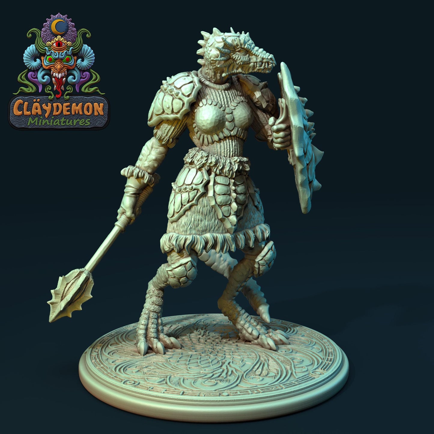 Zildrah the Dragonkin Miniature - by Claydemon Miniatures