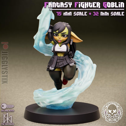 Fantasy Fighter Goblin Miniature - by Jigglystix