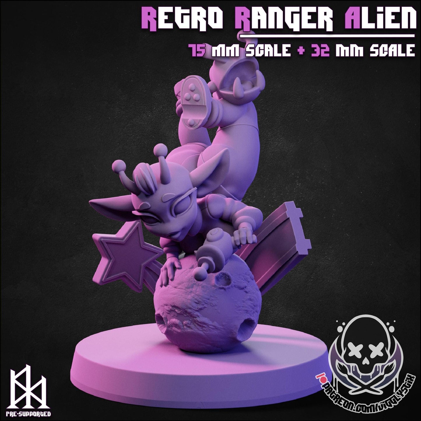 Retro Alien Ranger Gobbo Miniature - by Jigglystix