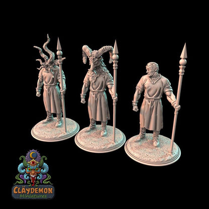 Chthonic Cultist Priests Miniatures - by Claydemon Miniatures