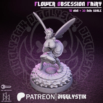 Flower Garden Fairy Miniature - by Jigglystix