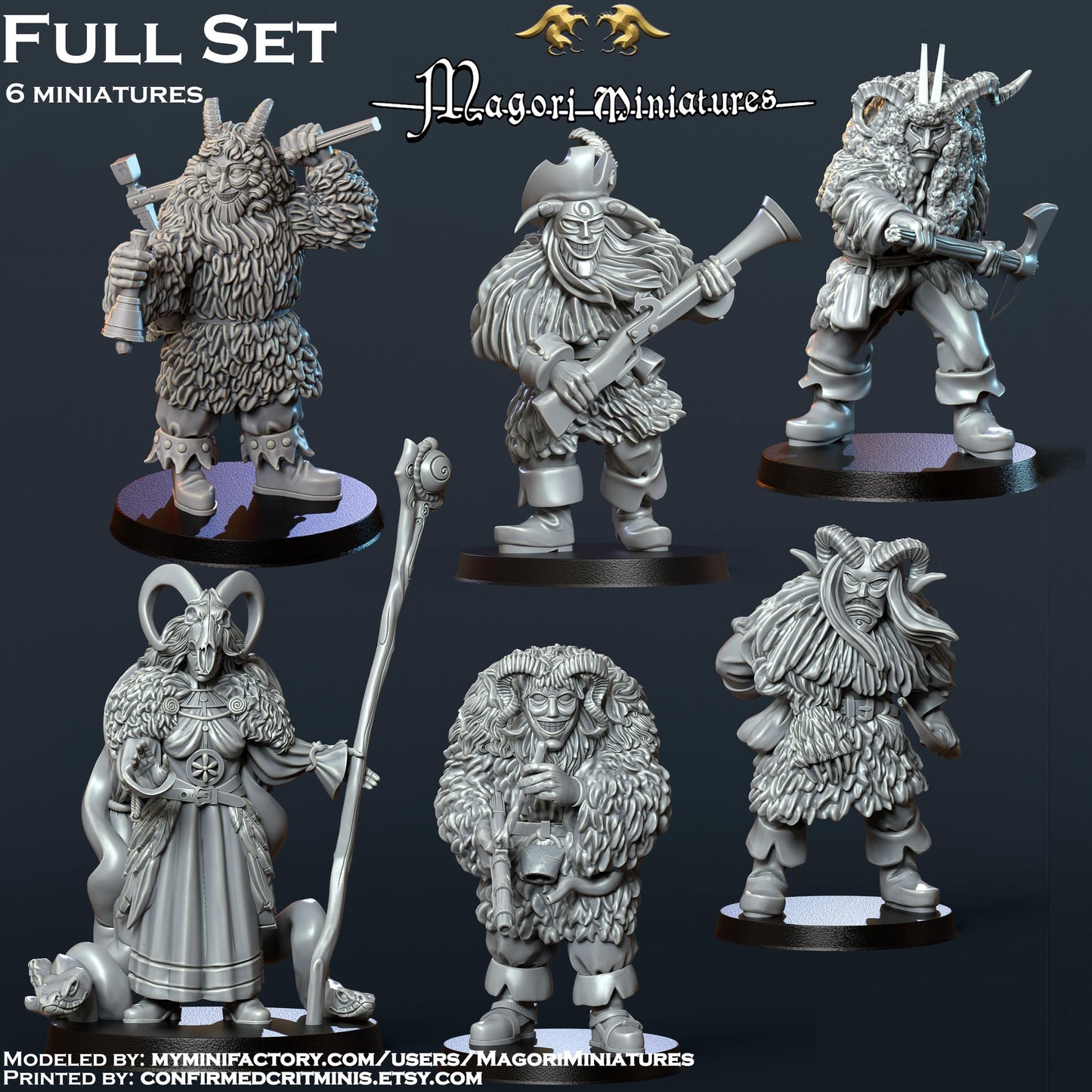 Masked Forest Dweller Warband Miniatures - by Magori Miniatures