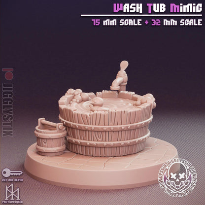 Wash Tub Mimic Miniature - by Jigglystix