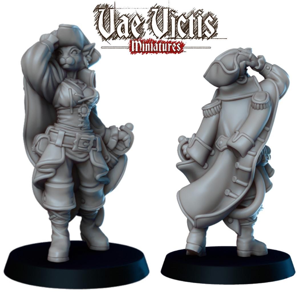 Catfolk Pirate Captain - by Vae Victis Miniatures