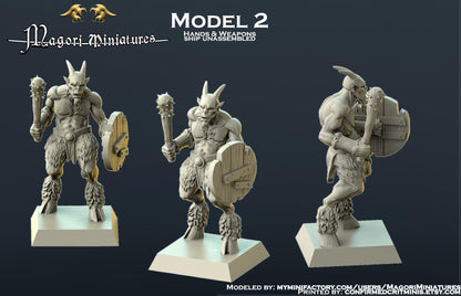 Goatman Raider Miniatures - by Magori Miniatures