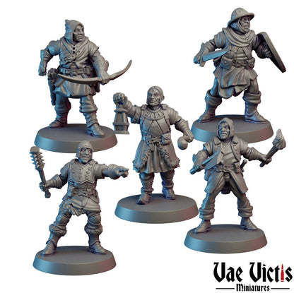 Human Mercenary Warband Miniatures SET F - by Vae Victis Miniatures