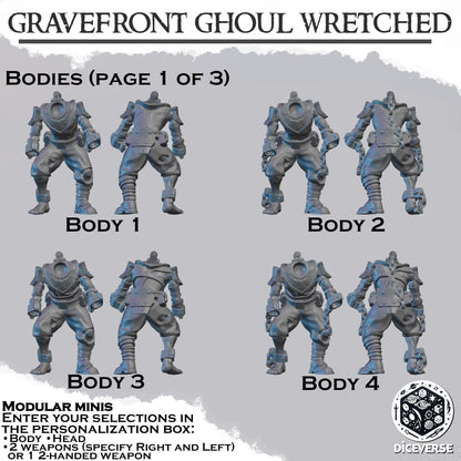 Gravefront Ghoul Wretched Modular Miniatures - Diceverse