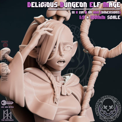 Delicious Dungeon Elf Mage Miniature - by Jigglystix