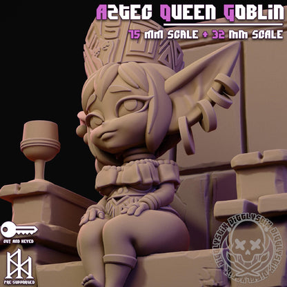 Aztec Queen Goblin Miniature - by Jigglystix