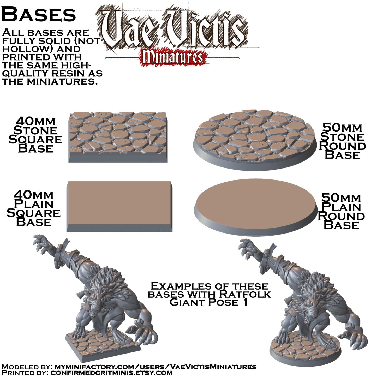 Ratfolk Giant Miniatures - by Vae Victis Miniatures