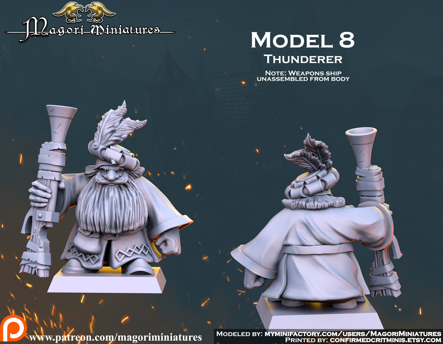Dwarven Treasure Hunter Miniatures - by Magori Miniatures