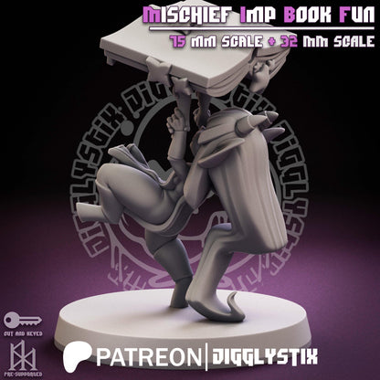 Mischief Imp Book Fun Miniature - by Jigglystix