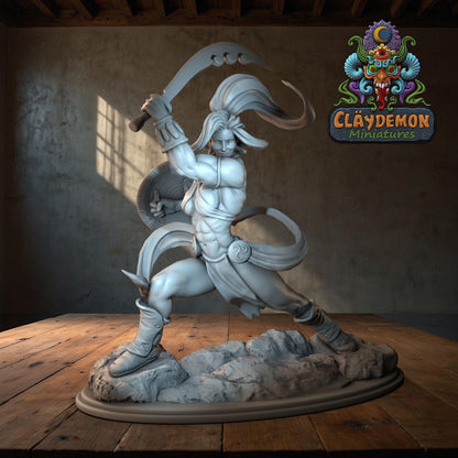Verrana the Warrior Woman Miniature - by Claydemon Miniatures