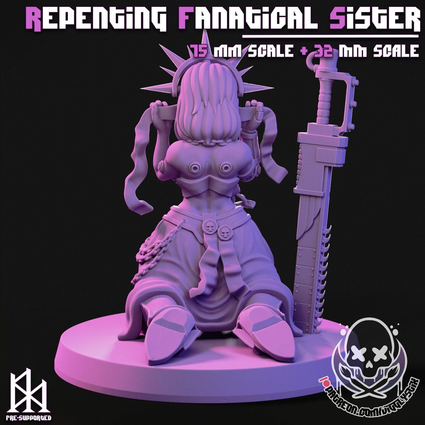 Repenting Fanatical Sister Miniature - by Jigglystix