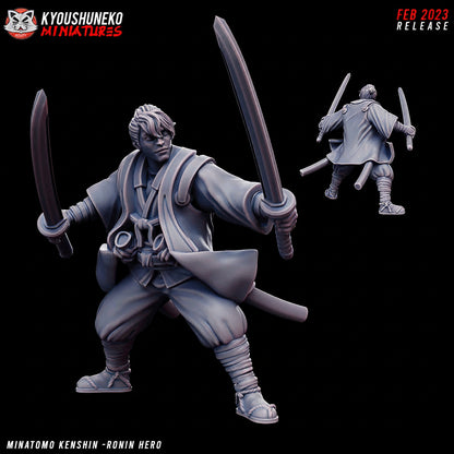 Japanese Ronin Hero Miniature - by Kyoushuneko Miniatures