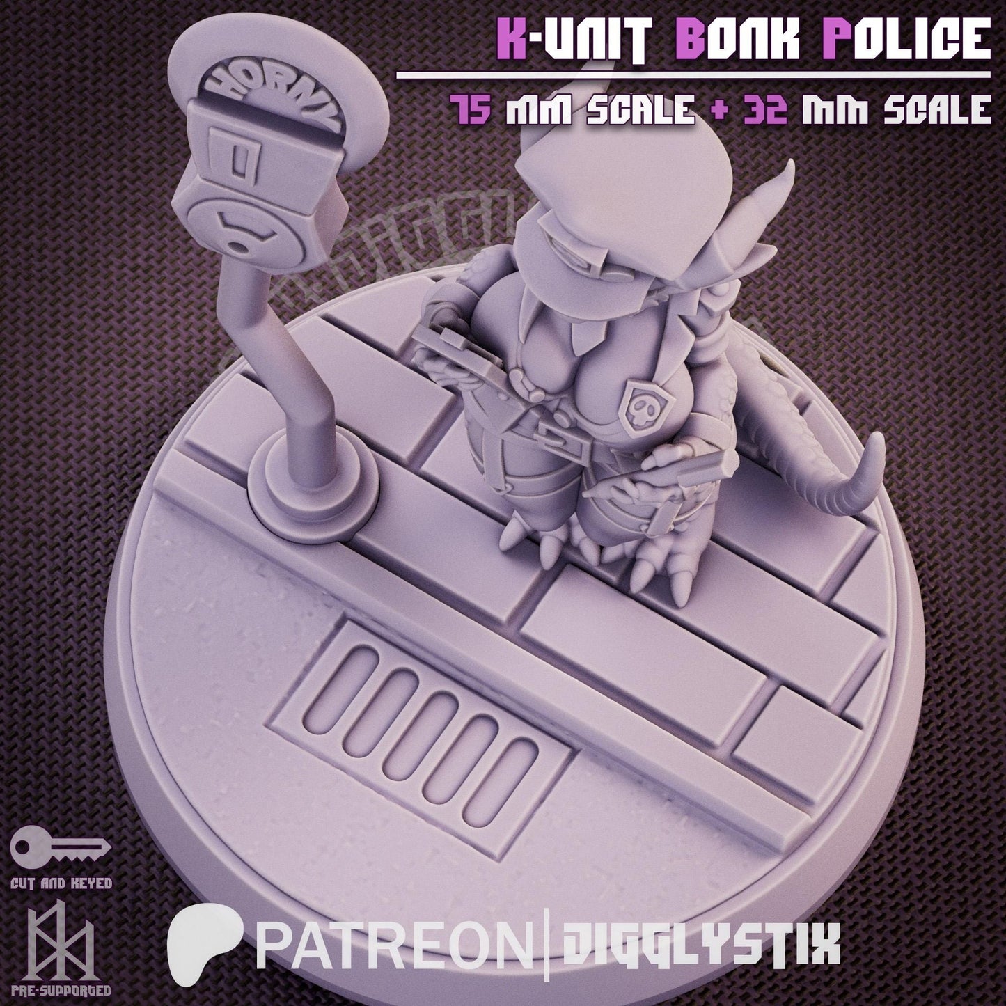 Kobold Cop K-Unit Bonk Police Miniature - by Jigglystix