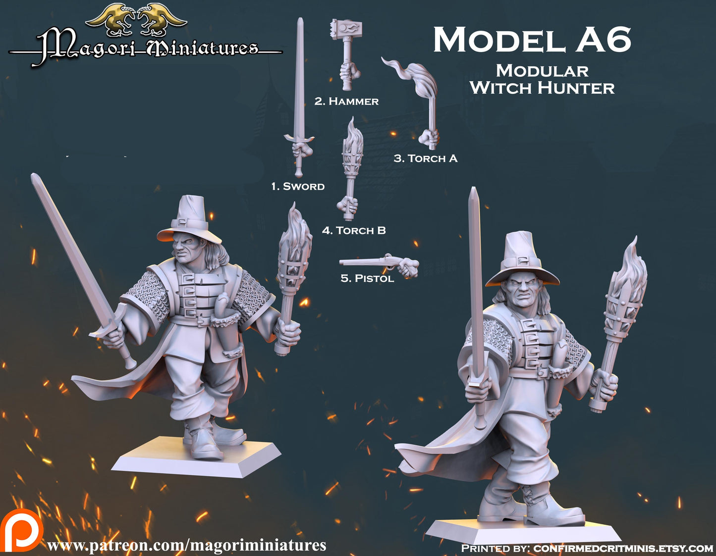 Witch Hunter Warband Miniatures - by Magori Miniatures