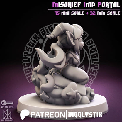 Mischief Imp Portal Miniature - by Jigglystix