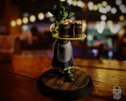 Goblin Waitress Miniature - by Jigglystix