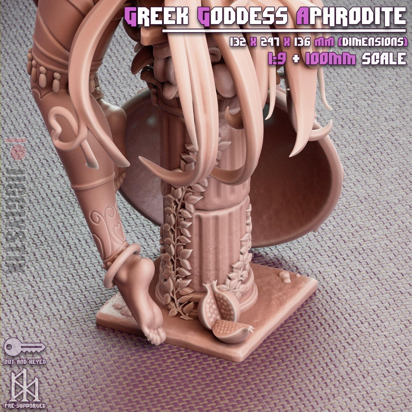 Greek Goddess Aphrodite Miniature - by Jigglystix