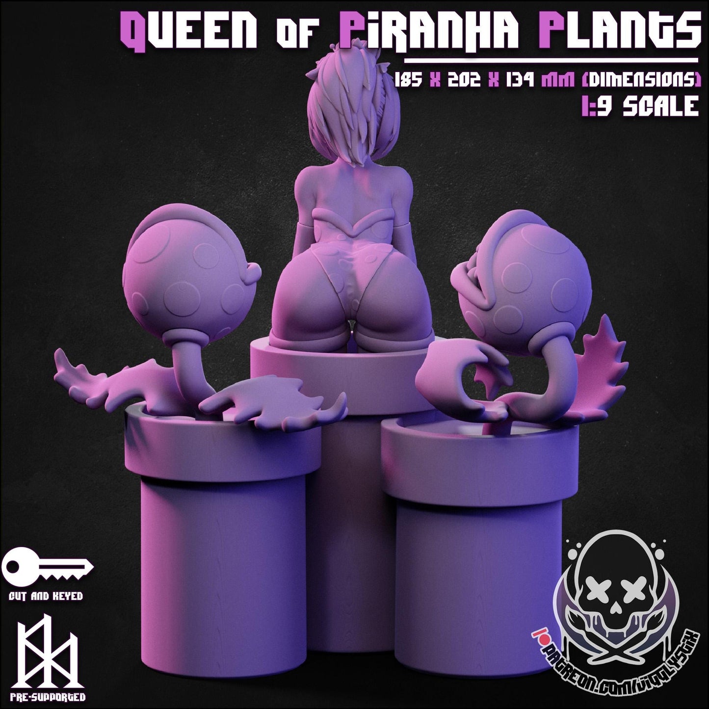 Queen of Piranha Plants Miniature - by Jigglystix