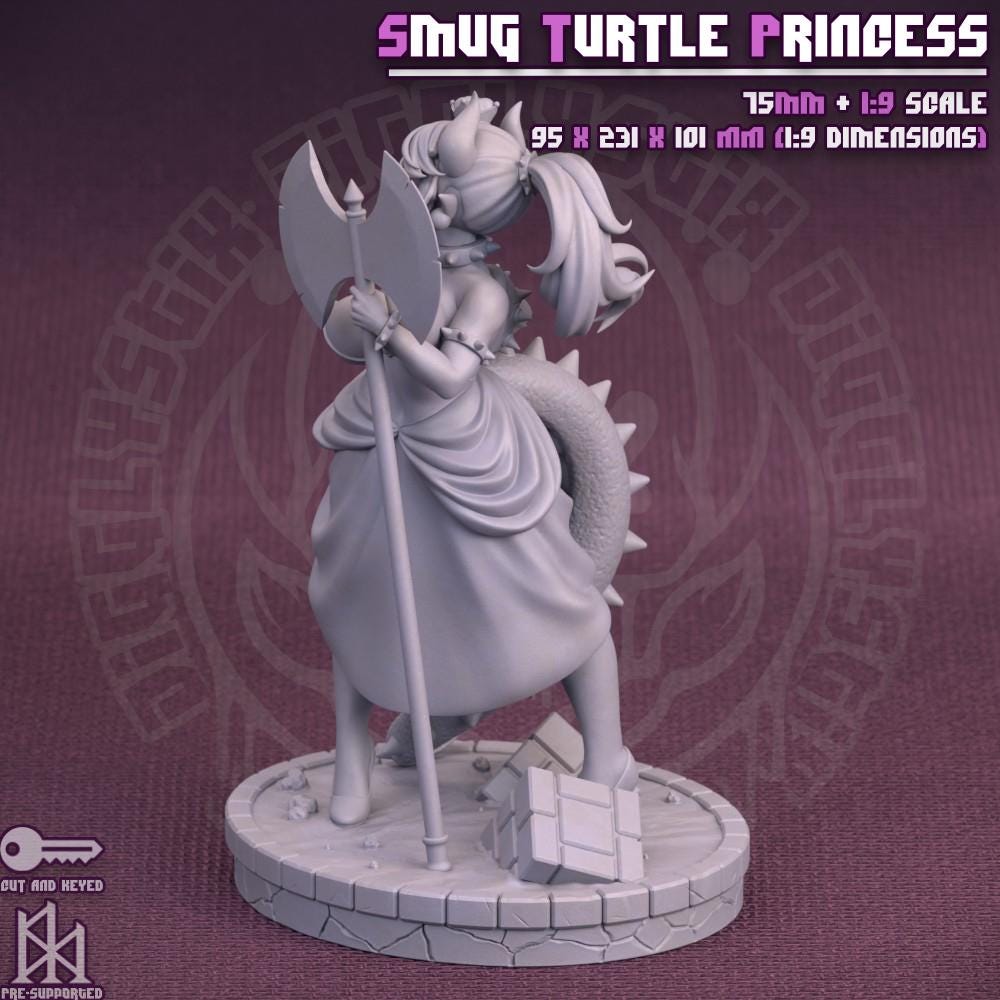 Smug Turtle Princess Miniature - by Jigglystix