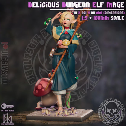 Delicious Dungeon Elf Mage Miniature - by Jigglystix