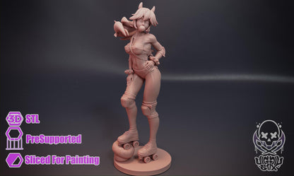 Roller Derby Peach Miniature - by Jigglystix