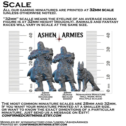 Sanctified Legion Sniper Priest Rifle Miniature - Ashen Armies by Bite the Bullet