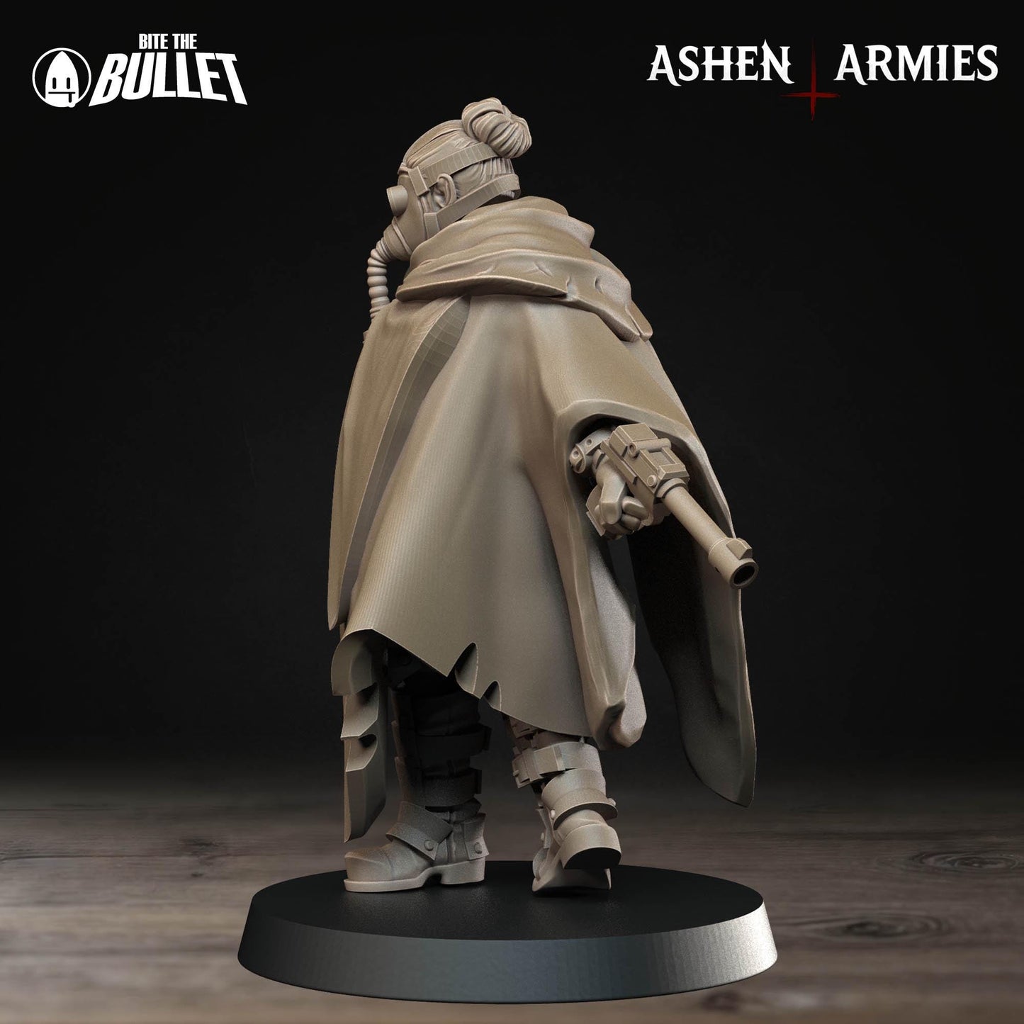 Holy Shogunate Sniper Priest Miniature - Ashen Armies by Bite the Bullet