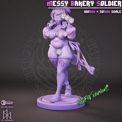 Messy Bakery Soldier Miniature - by Jigglystix