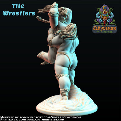 The Wrestlers Women Miniature - by Claydemon Miniatures