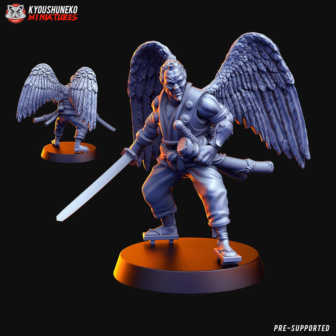 Japanese Samurai Tengu Miniatures - by Kyoushuneko Miniatures