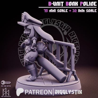 Bunny Cop B-Unit Bonk Police Miniature - by Jigglystix