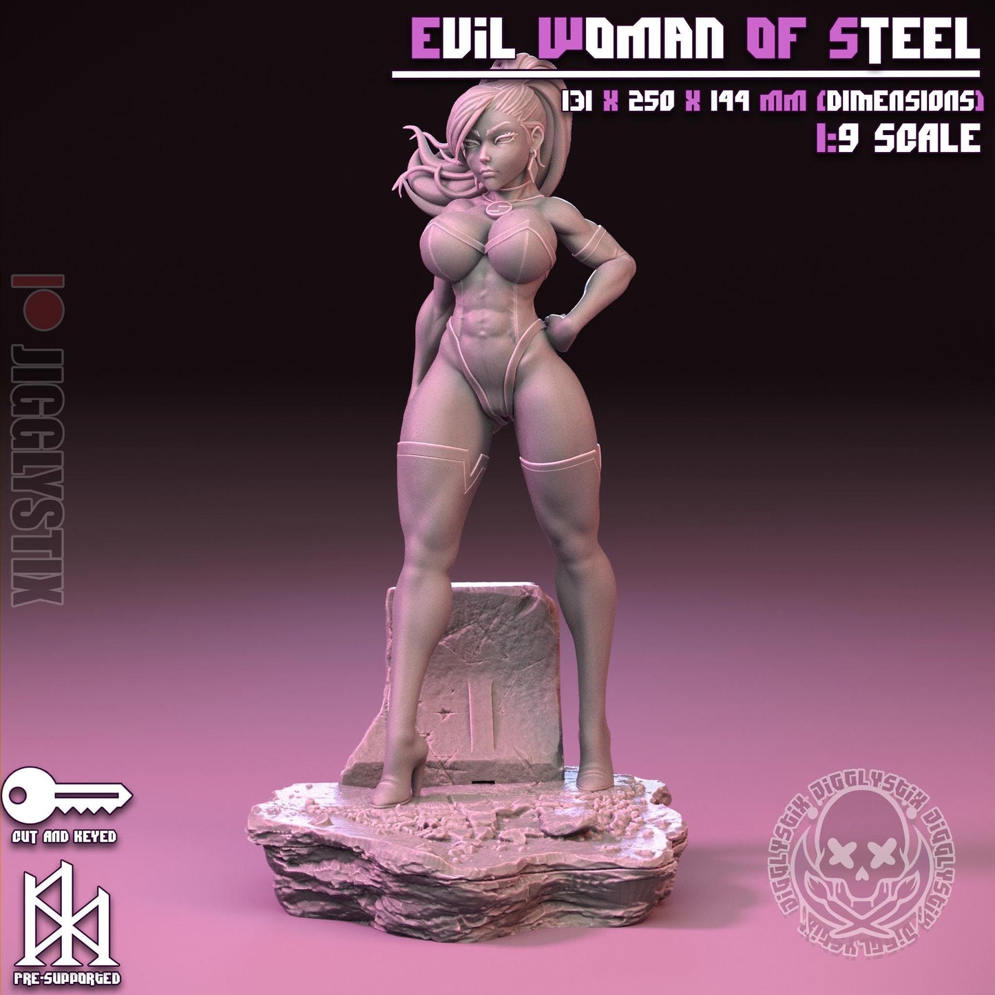 Evil Woman of Steel Miniature - by Jigglystix