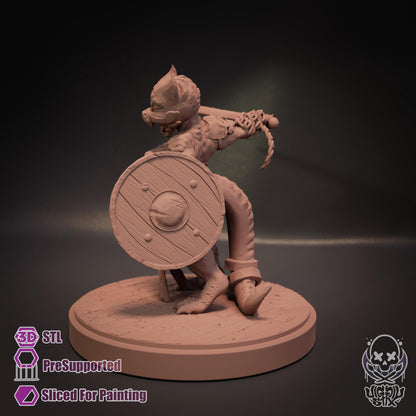 Enraged Ramshackle Kobold Miniature - by Jigglystix