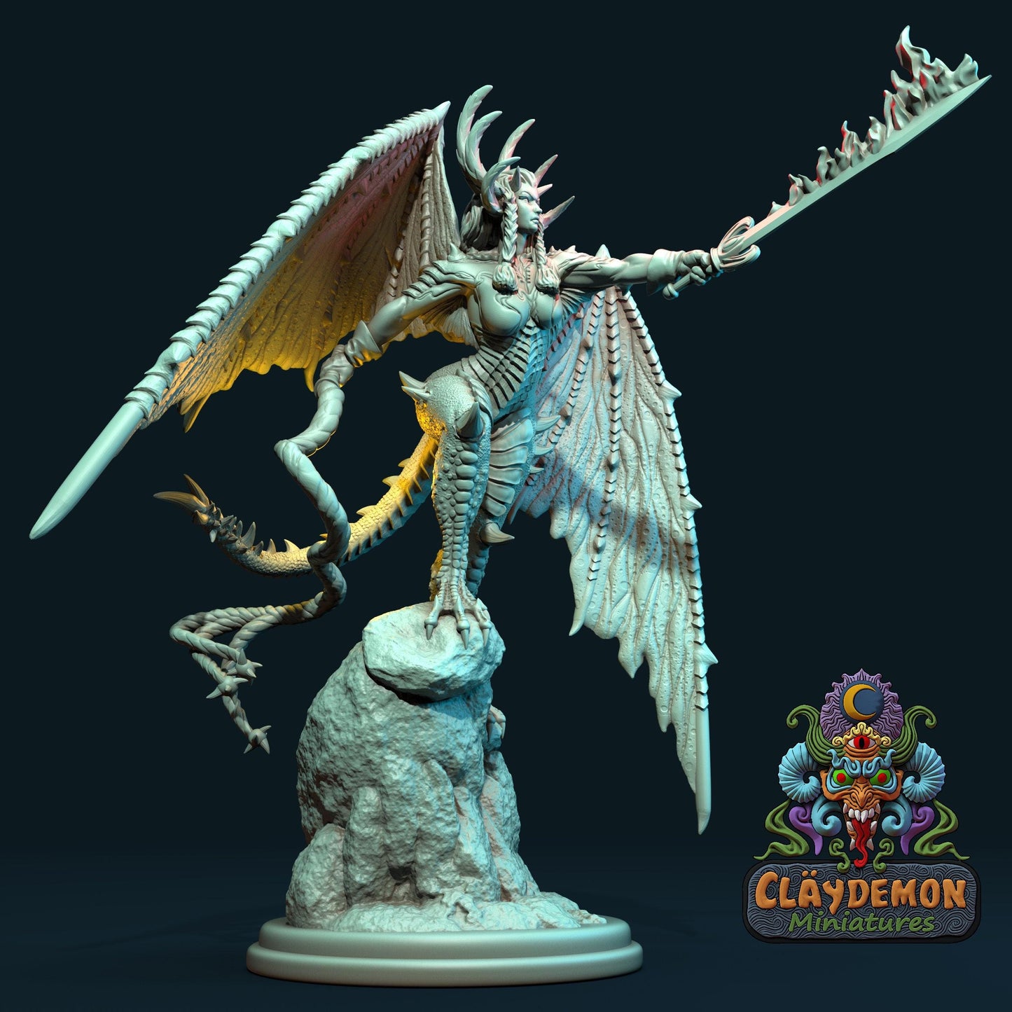 Hecca the Tormenter Miniature - by Claydemon Miniatures
