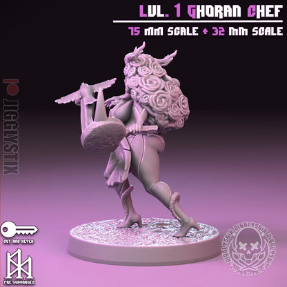 Lvl 1 Ghoran Chef Miniature - by Jigglystix