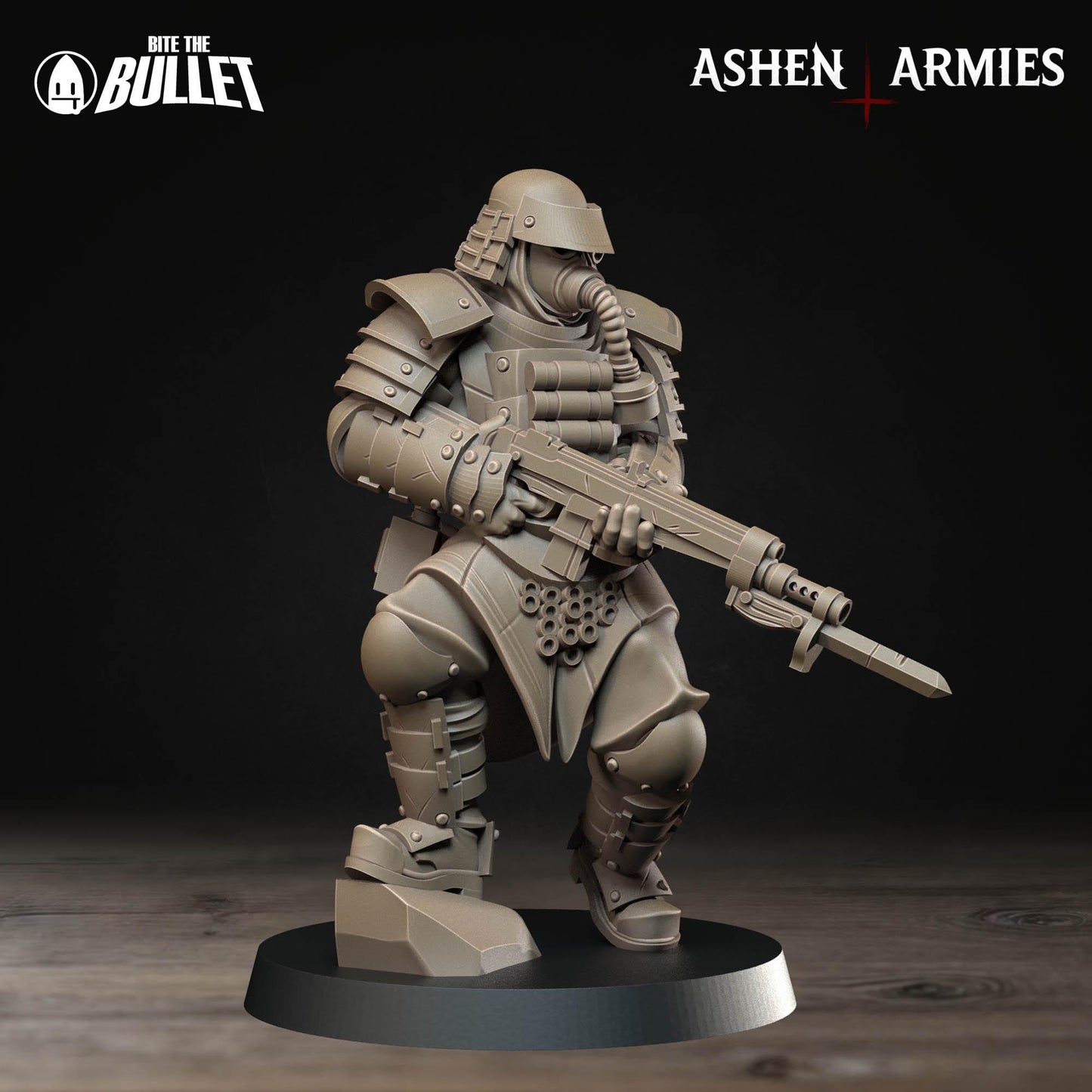 Holy Shogunate Lieutenant Miniature - Ashen Armies by Bite the Bullet
