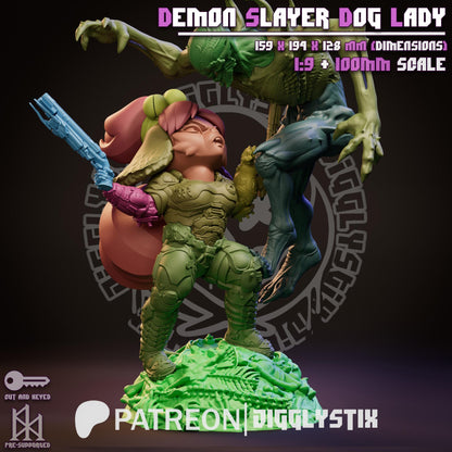 Demon Slayer Dog Lady Miniature - by Jigglystix