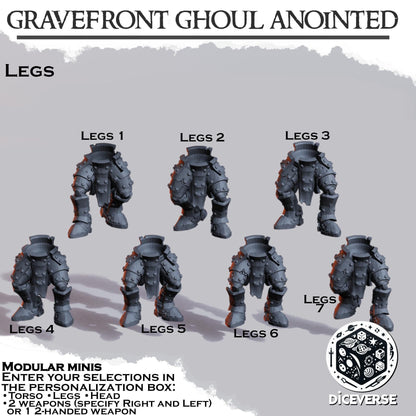 Gravefront Ghoul Anointed Modular Miniatures - Diceverse