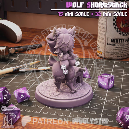 Wolf Girl Shortstack Miniature - by Jigglystix
