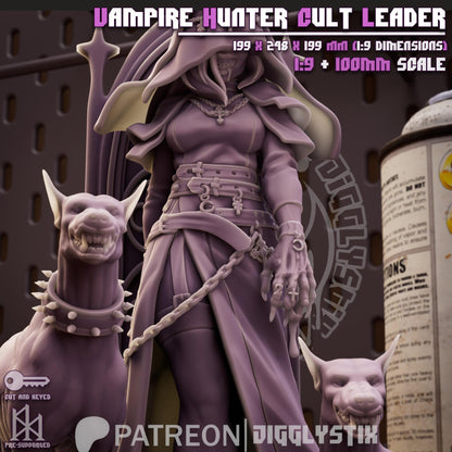 Vampire Hunter Cult Leader Miniature - by Jigglystix