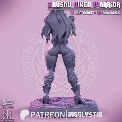 SnuSnu Vixen Warrior Miniature - by Jigglystix