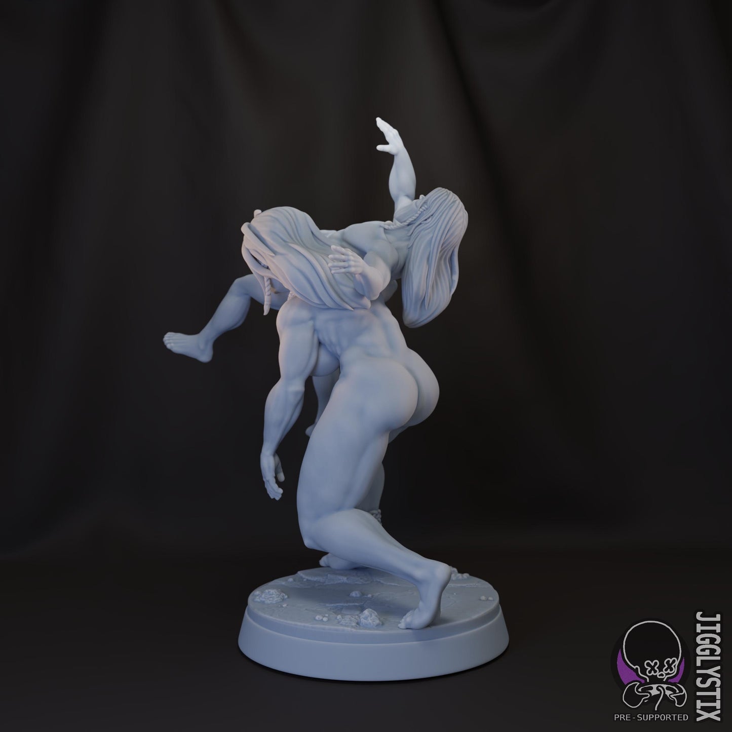 Fem Orc Abduction Miniature - by Jigglystix