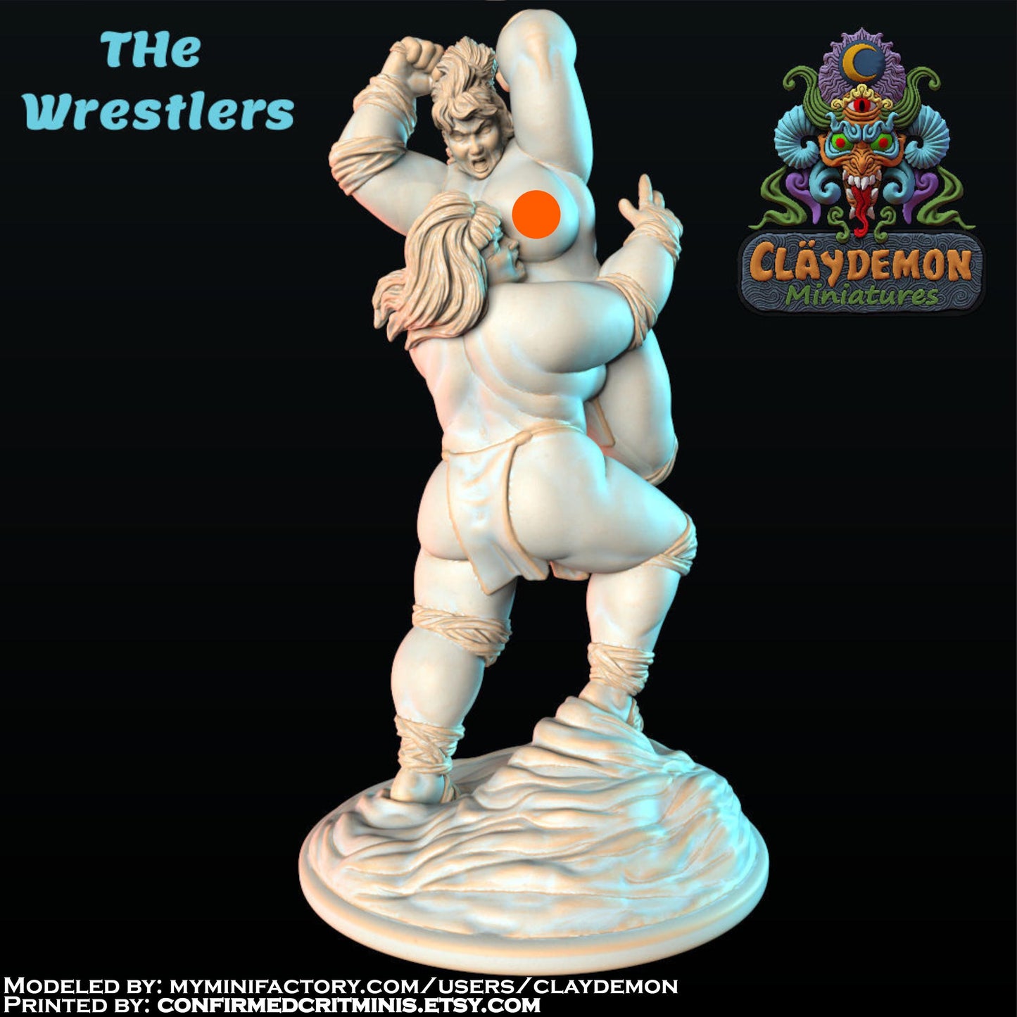 The Wrestlers Women Miniature - by Claydemon Miniatures